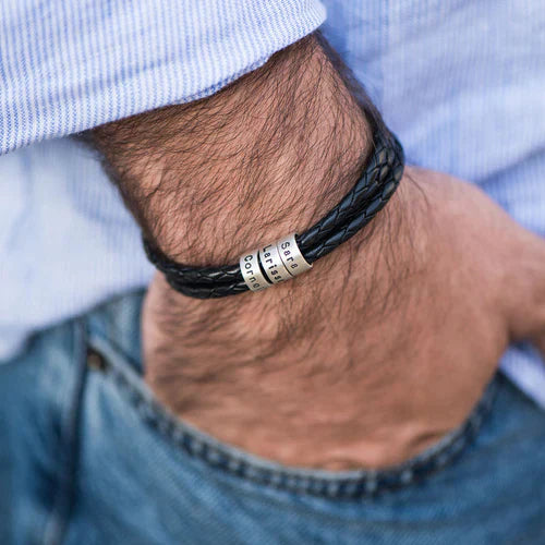 Bracelet en cuir pour hommes personnalisable | Offre spéciale