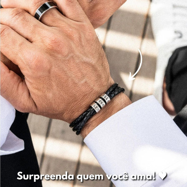 Bracelet en cuir pour hommes personnalisable | Offre spéciale