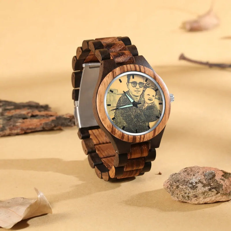 Montre Homme Personnalisable avec PHOTO - Promotion Spéciale Noël