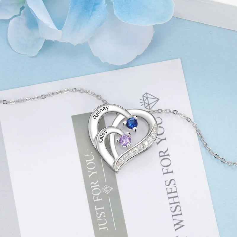 Collier Personnalisable My Love is Eternal - En argent s925 - Avec prénoms gravés au laser