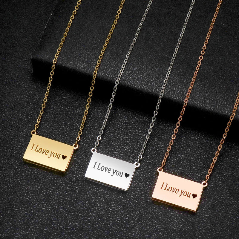 Collier Lettre d'Amour - Votre photo immortalisée