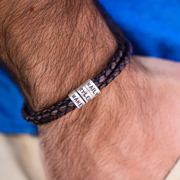 Bracelet en cuir pour hommes personnalisable | Offre spéciale