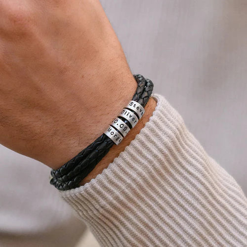 Bracelet en cuir pour hommes personnalisable | Offre spéciale