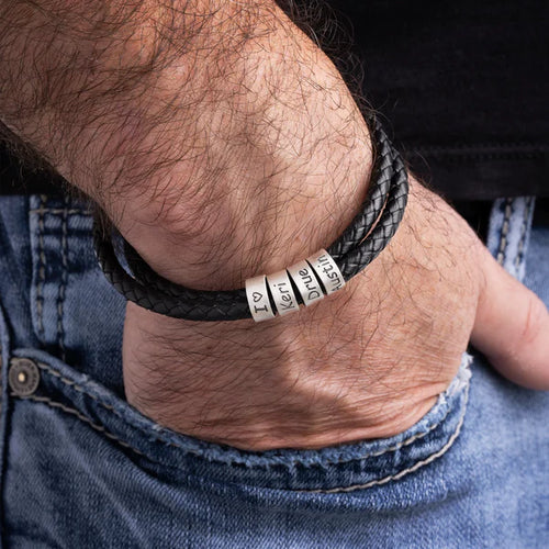 Bracelet en cuir pour hommes personnalisable | Offre spéciale