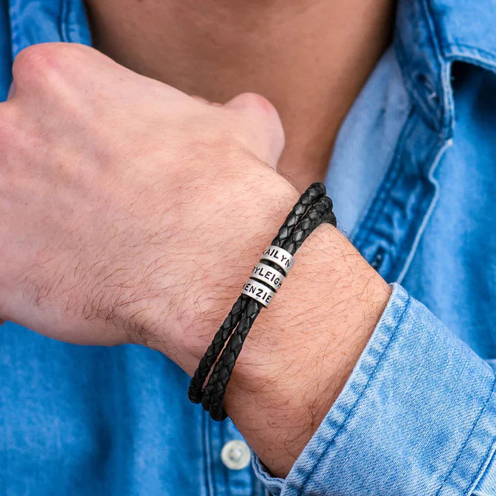 Bracelet en cuir pour hommes personnalisable | Offre spéciale